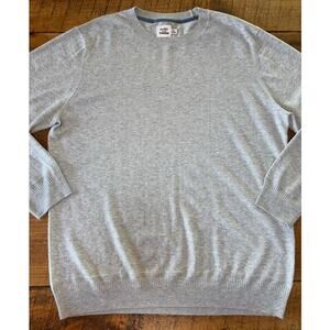 Mens Flint and Tinder Gray Lightweight Merino Wool Pullover Sweater Size XL